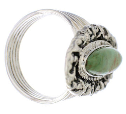 Sterling Silver Jewelry Turquoise Ring Size 8-1/2 UX34540